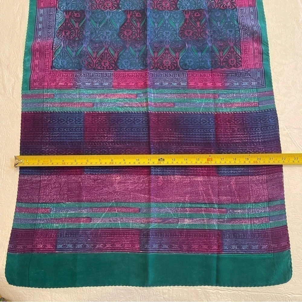 NWOT Silk Oversized Scarf Wrap Shawl Shrug Cape Poncho Batik India